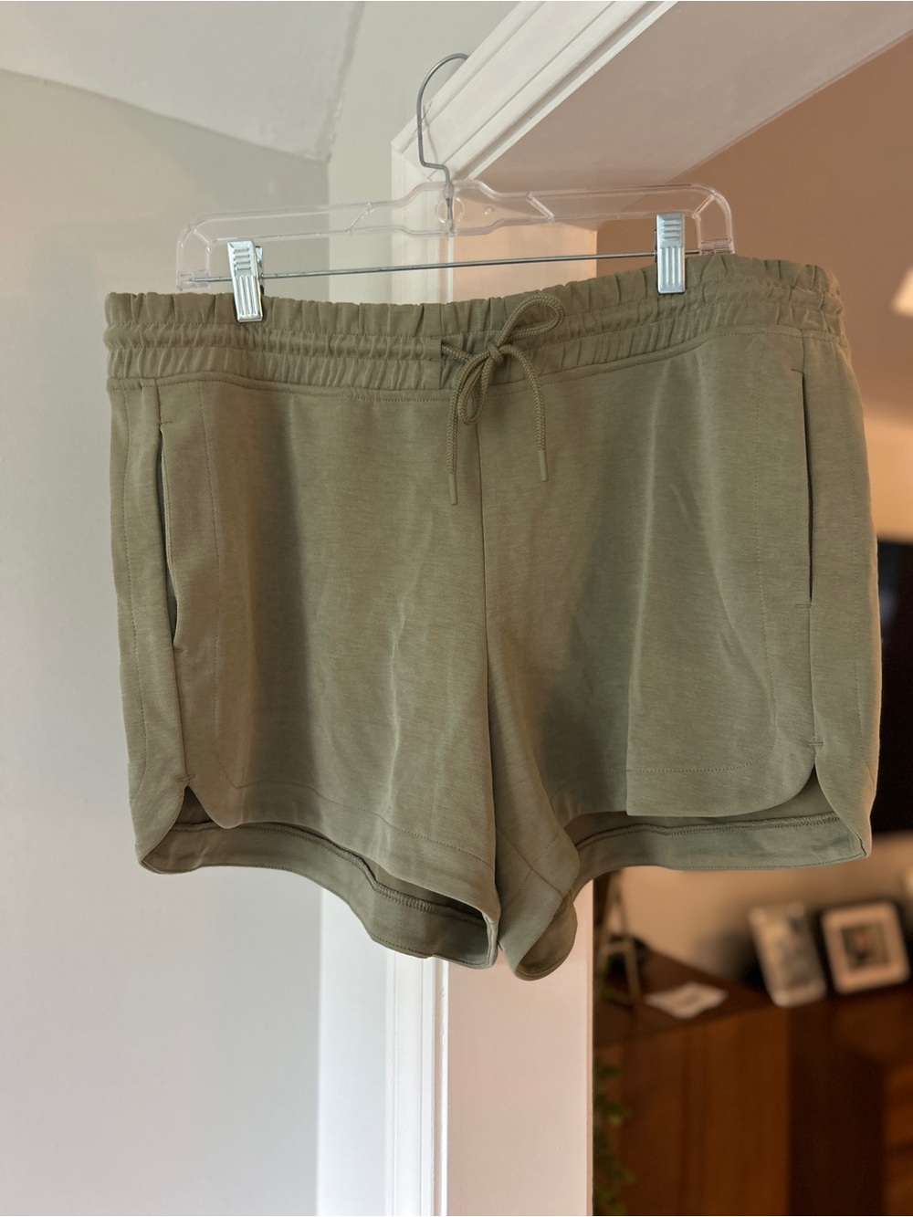Athleta Olive Green Drawstring Athletic Shorts